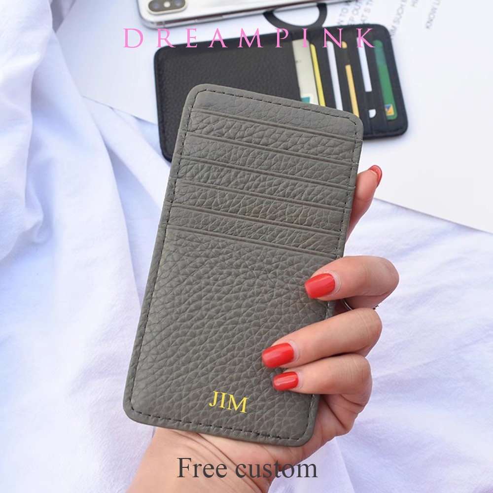 Index Card Holder - Cartera de cuero de vaca con