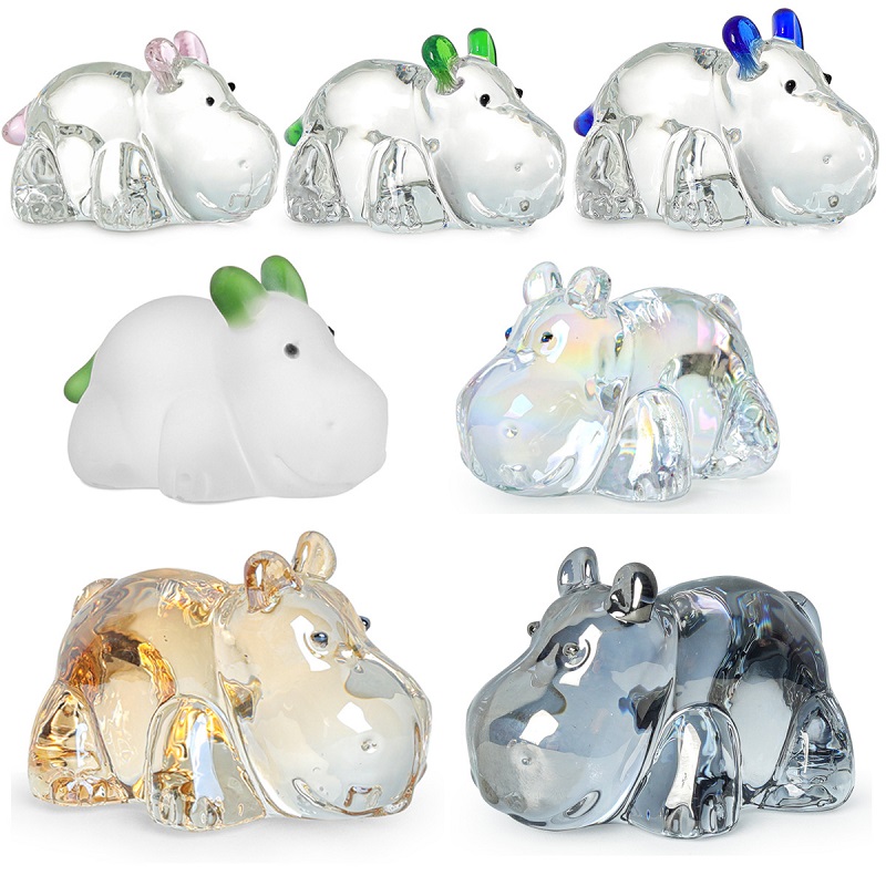 Figurita de hipopótamo de cris - Paper Weight Crystal reseña y precio