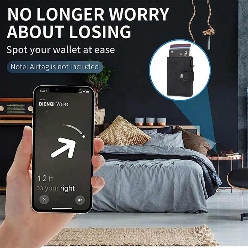 Carteras Airtag de cuero Rfid  - Index Card Holder reseña y precio
